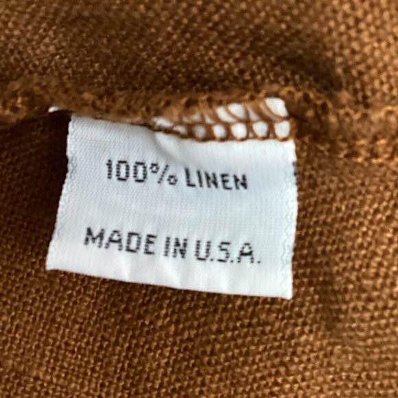 Bryn Walker Linen Asymmetric Tunic Top Sz M Brown 25S - Picture 8 of 9